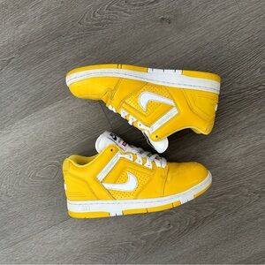 Yellow Supreme Nike SB Air Force 2 sneakers